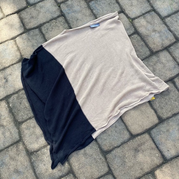 NWOT Wooden Ships Knits Colorblock poncho - Picture 3 of 7